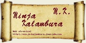 Minja Kalambura vizit kartica